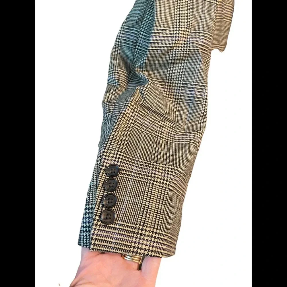 Lauren Ralph Lauren Sport Coat 100% Wool Plaid Houndstooth